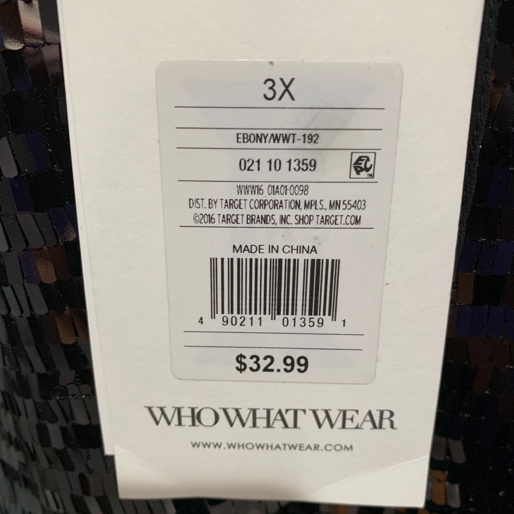 Who What Wear Sparkly Black Sleeveless Top, Size 3X, NWT - Picture 5 of 6
